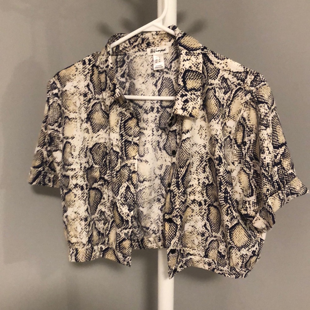 Snake print crop top